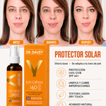 PROTECTOR SOLAR BB CREAM SPF 60 DR. DAVEY – Se Adapta a tu Tono de Piel | Cobertura Natural + Alta Protección UV