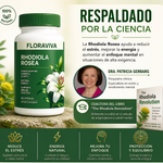 🌱 Fórmula Natural Antiestrés y Energizante Rhodiola Rosea + Té Verde + Schisandra | Equilibrio, Energía y Bienestar |🌿-60 Capsulas